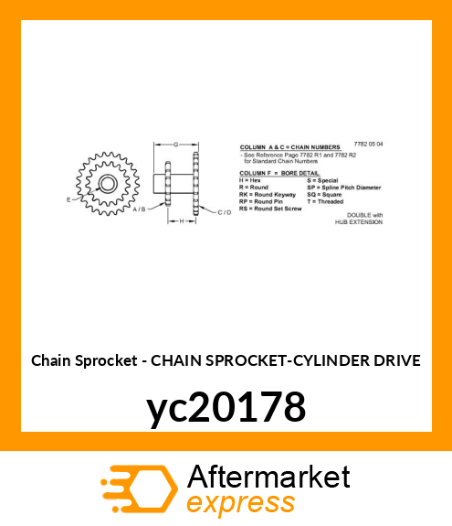 CHAIN SPROCKET yc20178