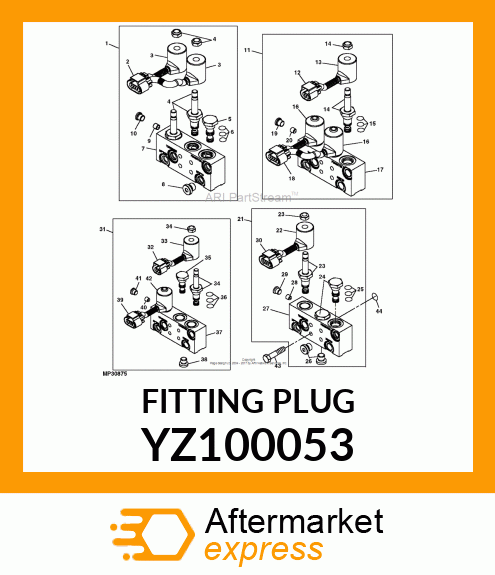 FITTING PLUG, STR THD O YZ100053