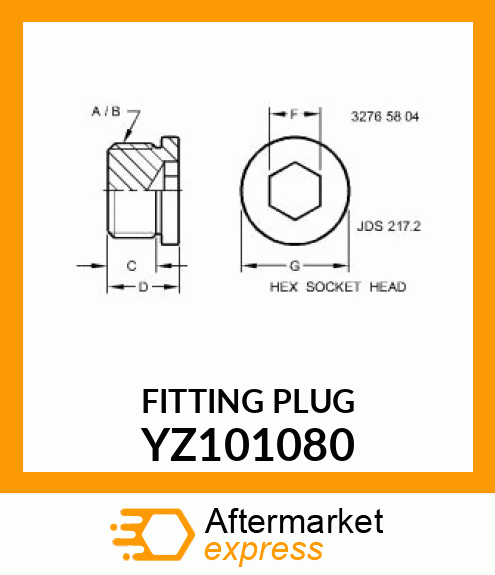 FITTING PLUG YZ101080