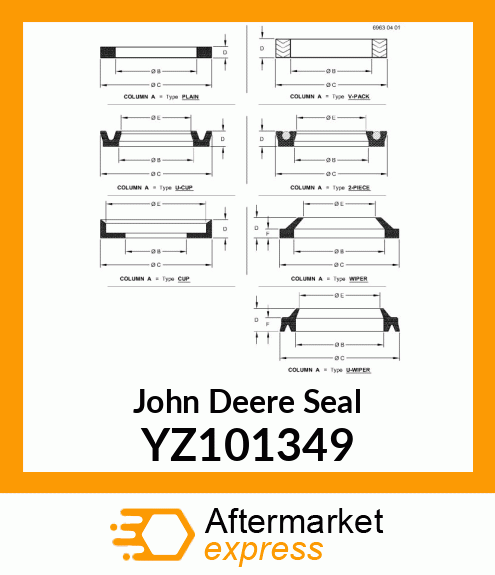 SEAL, PISTON OUTER YZ101349