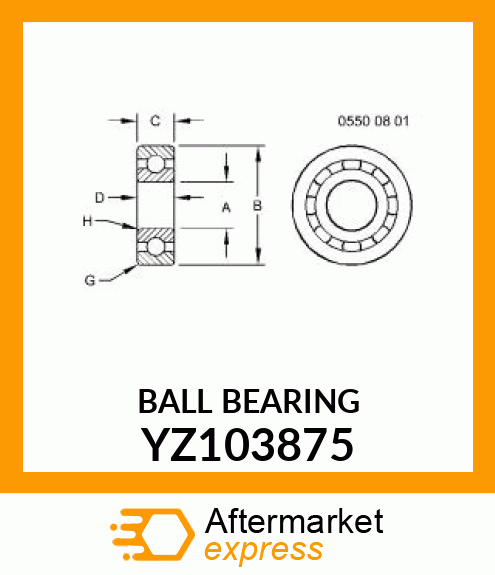 BALL BEARING YZ103875