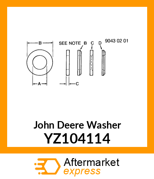 WASHER, FLAT YZ104114