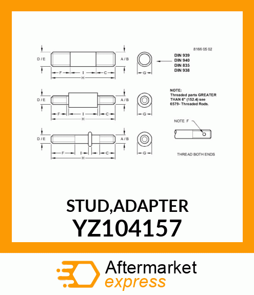 STUD,ADAPTER YZ104157