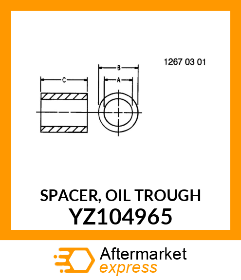 SPACER, OIL TROUGH YZ104965