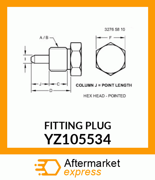 FITTING PLUG YZ105534