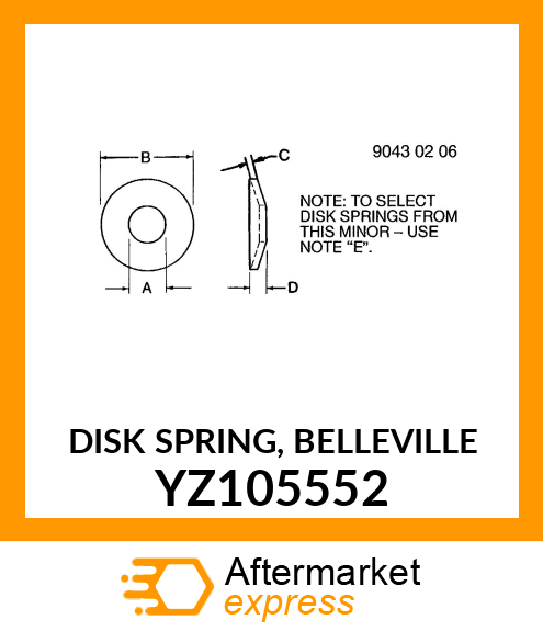 DISK SPRING, BELLEVILLE YZ105552