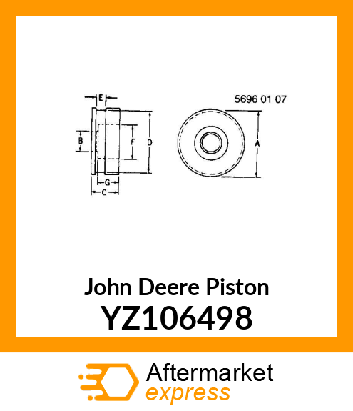 PISTON, BRAKE YZ106498