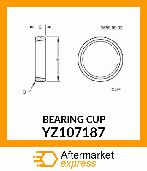 BEARING CUP YZ107187