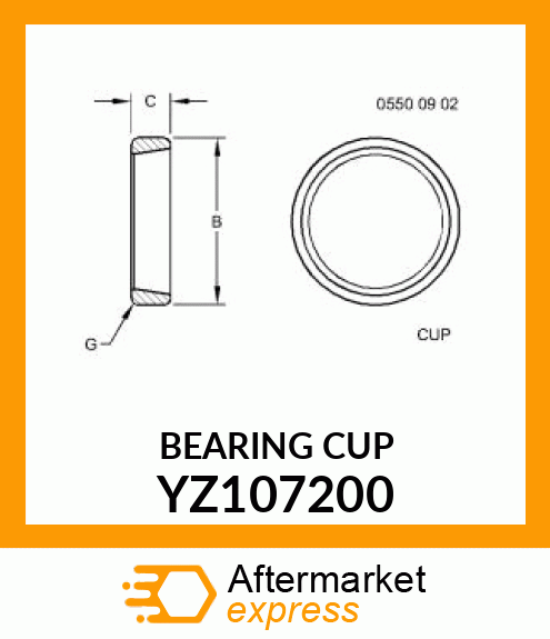 BEARING CUP YZ107200