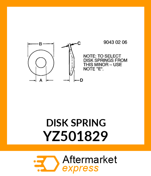 DISK SPRING YZ501829