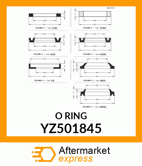 SEAL, PISTON OD YZ501845