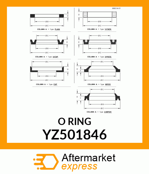 SEAL, PISTON GLAND YZ501846