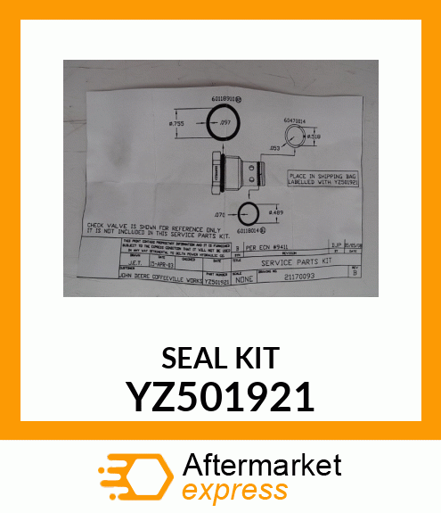 SEAL KIT, SERVICE YZ501921