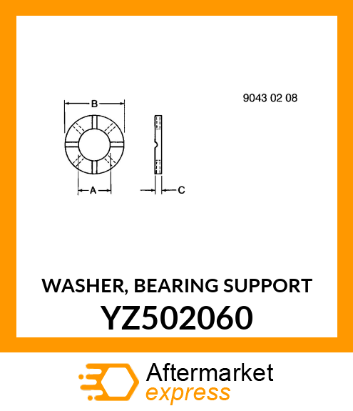 WASHER, BEARING SUPPORT YZ502060