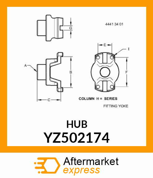 UNIVERSAL JOINT YOKE, UNIVERSAL JOI YZ502174