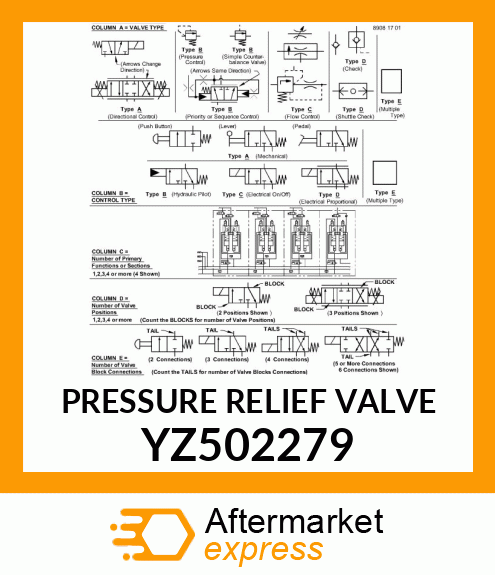 PRESSURE RELIEF VALVE YZ502279