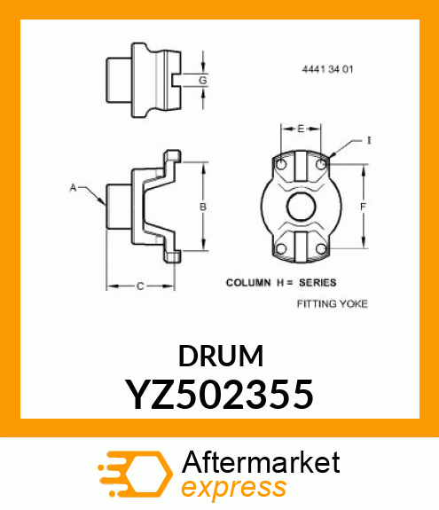 UNIVERSAL JOINT YOKE, UNIVERSAL JOI YZ502355