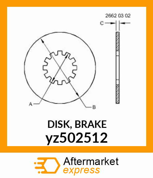 DISK, BRAKE yz502512