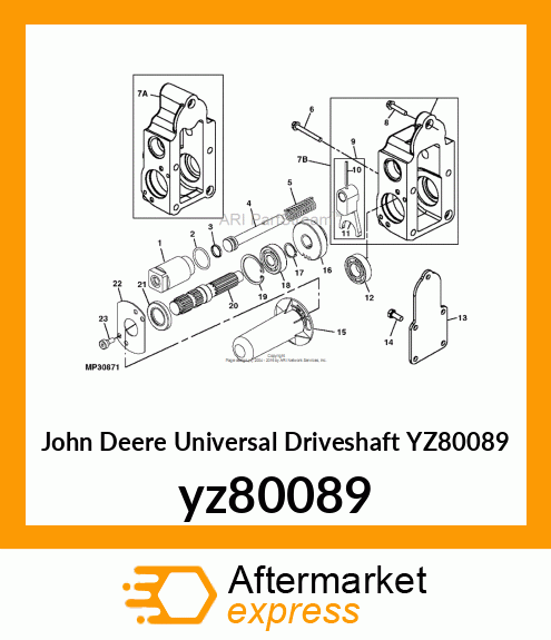 SHAFT, OUTPUT MID PTO yz80089