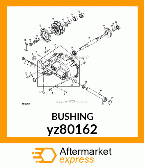 BUSHING, LOCATING yz80162