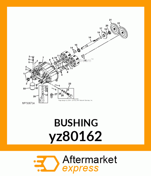 BUSHING, LOCATING yz80162