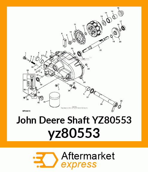 SHAFT, DRIVE INPUT yz80553