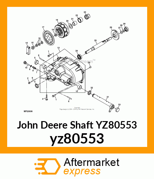 SHAFT, DRIVE INPUT yz80553