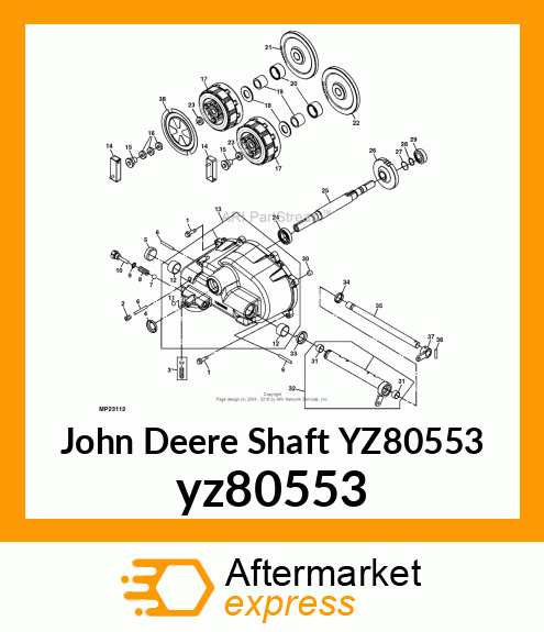 SHAFT, DRIVE INPUT yz80553