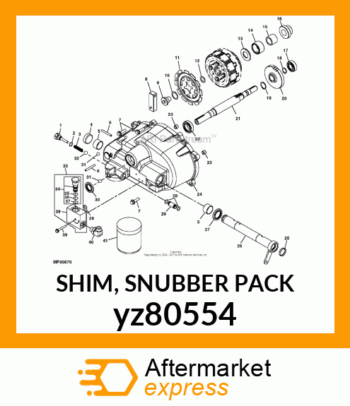 SHIM, SNUBBER PACK yz80554