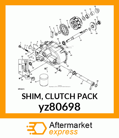 SHIM, CLUTCH PACK yz80698