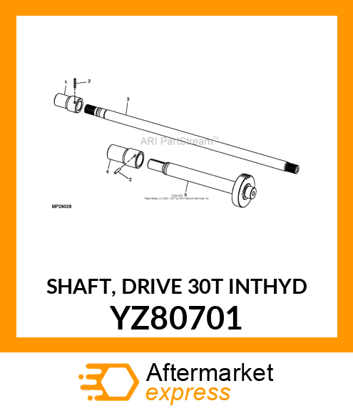 Drive Shaft YZ80701