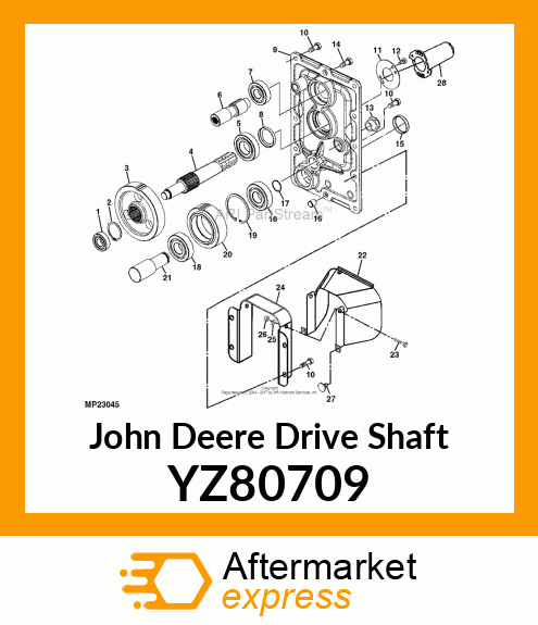 SHAFT, DRIVE 14T YZ80709