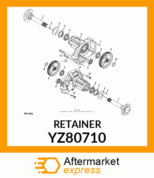 RETAINER, BRAKE YZ80710