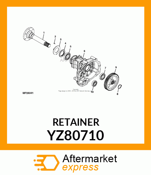 RETAINER, BRAKE YZ80710