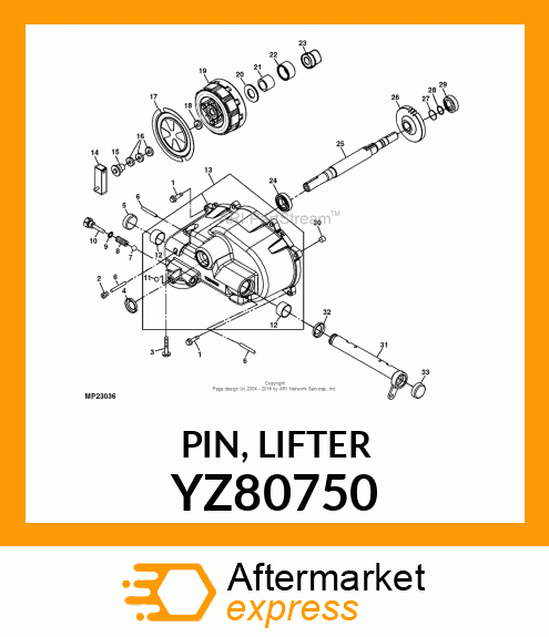 PIN, LIFTER YZ80750