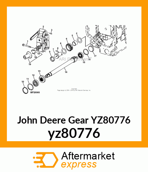 GEAR, 27T IDLER MID PTO yz80776