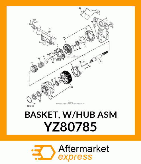 BASKET, W/HUB ASM YZ80785