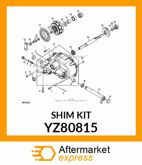 SHIM, CLUTCH PACK YZ80815