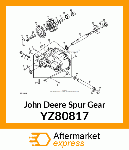 SPUR GEAR YZ80817