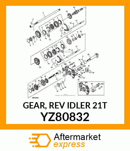 GEAR, REV IDLER 21T YZ80832