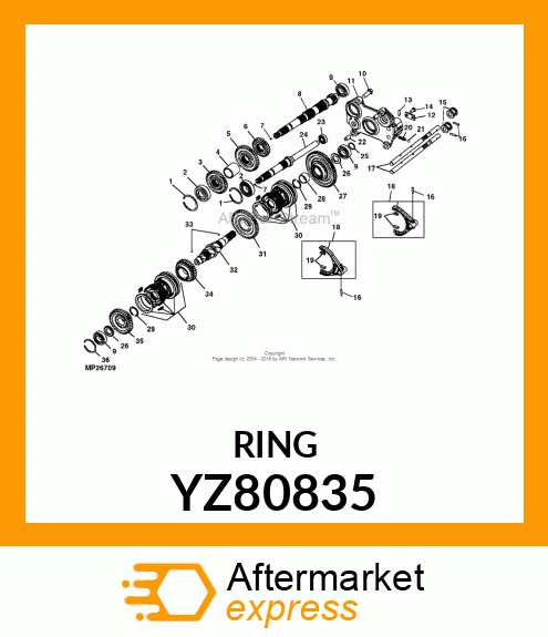 SNAP RING, RETAINING YZ80835