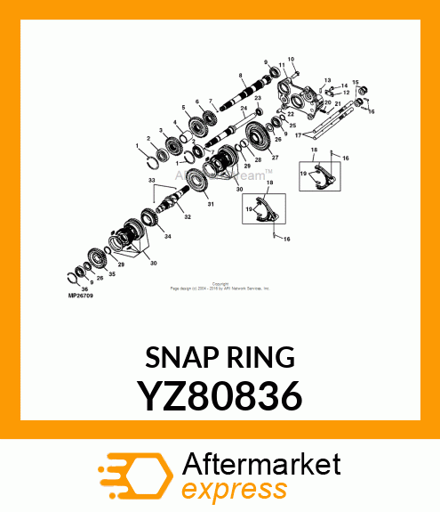 SNAP RING, RETAINING YZ80836