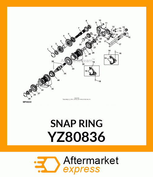 SNAP RING, RETAINING YZ80836