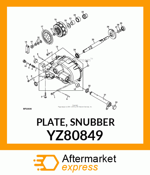 PLATE, SNUBBER YZ80849