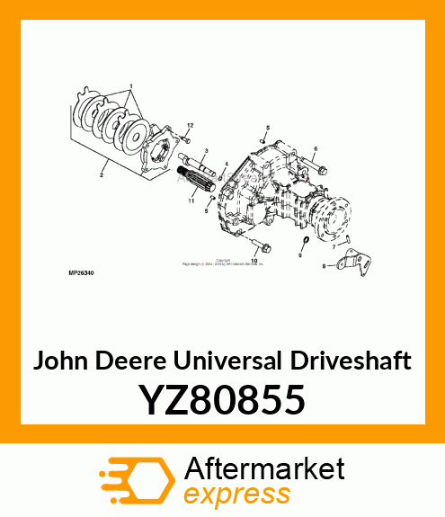 SHAFT, DIFFERENTIAL YZ80855