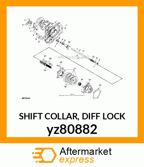 SHIFT COLLAR, DIFF LOCK yz80882