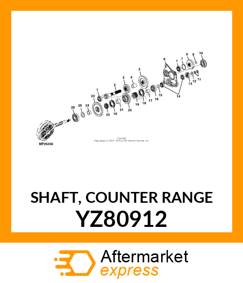 SHAFT, COUNTER RANGE YZ80912