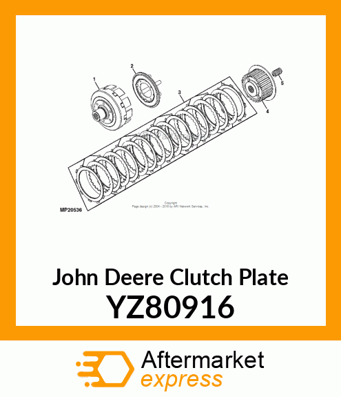 CLUTCH PLATE, ASM KIT YZ80916