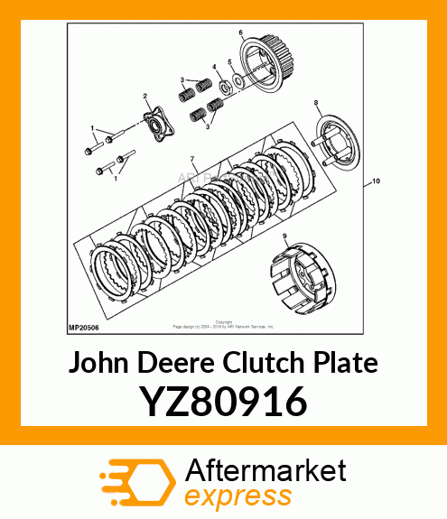 CLUTCH PLATE, ASM KIT YZ80916