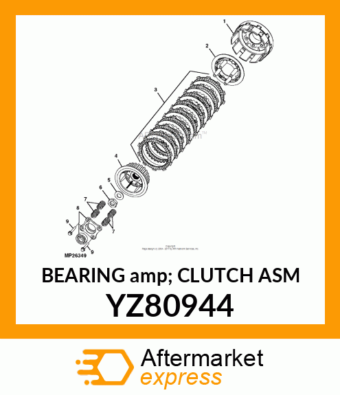 BEARING amp; CLUTCH ASM YZ80944